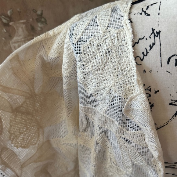 FREE PEOPLE WILLOW LACE TIE FRONT OPEN TOP OS - Picture 8 of 8